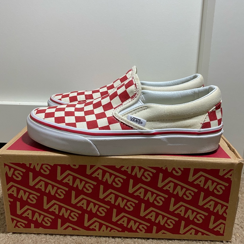 Red Checkered Vans